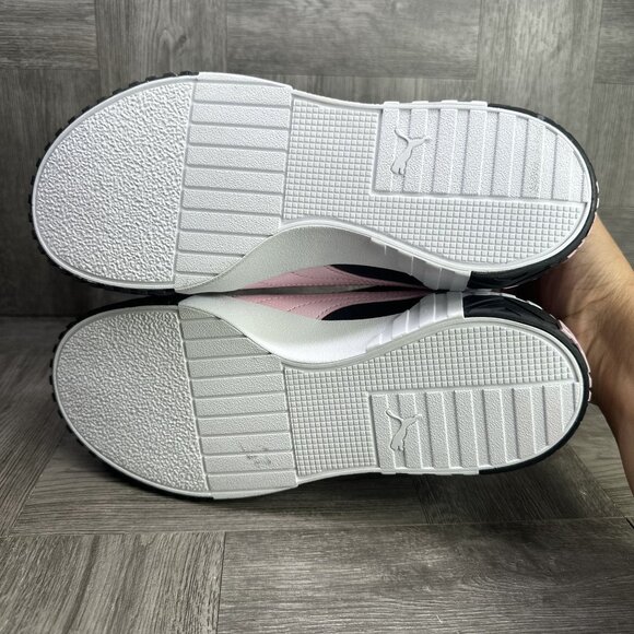 Puma Cali Youth size 7/Women's 8.5 Black Pearl Pink Causal Shoes 368859-10 - Picture 7 of 8